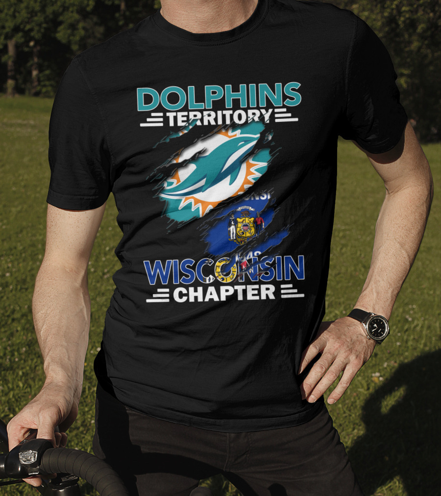 Dolphins Territory Wisconsin Chapter Miami Dolphins Fan Club T-Shirt