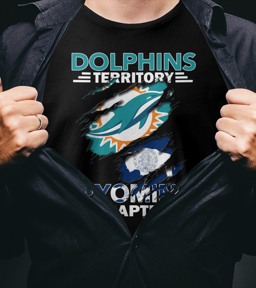 Dolphins Territory Miami Logo Wyoming Chapter T-Shirt