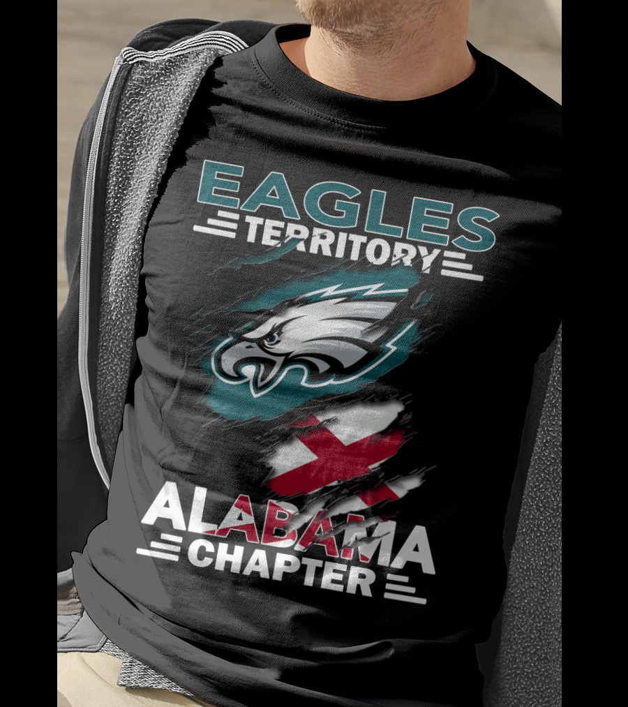 Eagles Territory Alabama Chapter Ripped Flag T-Shirt