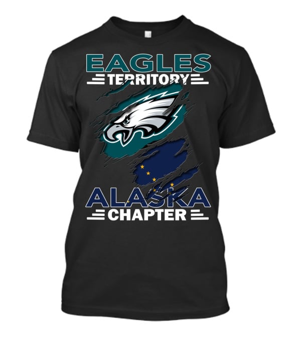 Eagles Territory Alaska Chapter Philadelphia Eagles Alaska State Flag T-Shirt