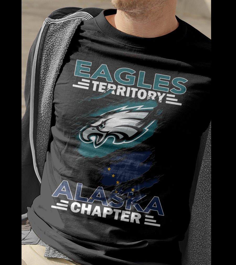 Eagles Territory Alaska Chapter Philadelphia Eagles Alaska State Flag T-Shirt