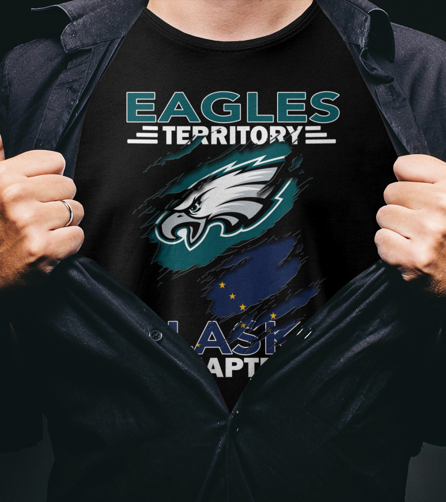 Eagles Territory Alaska Chapter Philadelphia Eagles Alaska State Flag T-Shirt