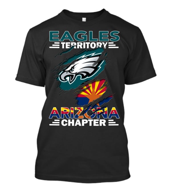 Eagles Territory Arizona Chapter Nfl Fan Club Arizona Flag And Eagles T-Shirt