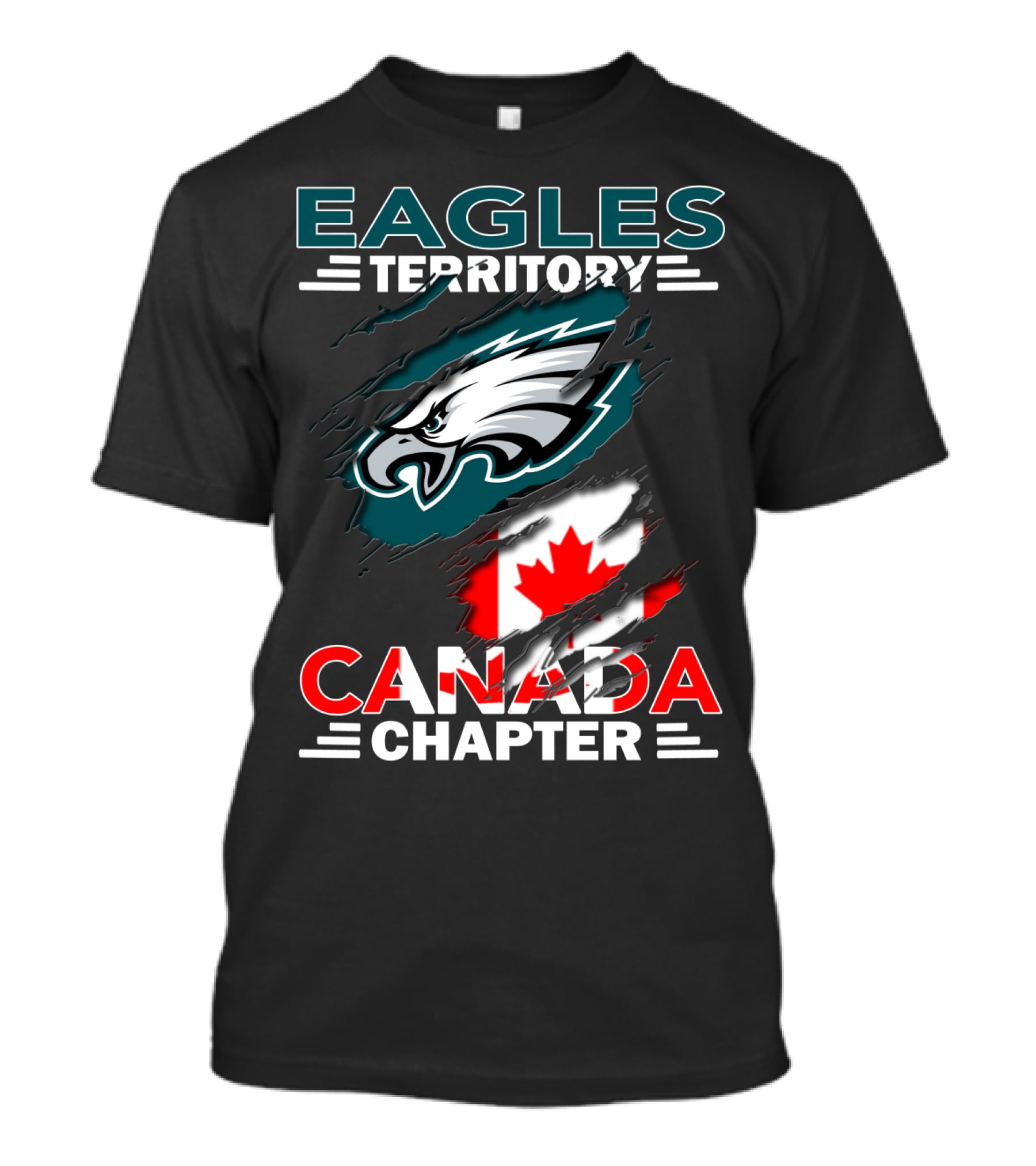 Eagles Territory Canada Chapter Flag And Eagle T-Shirt