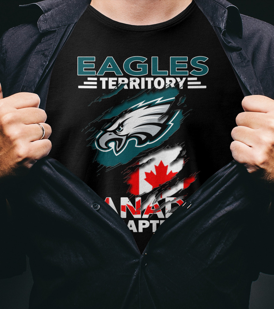 Eagles Territory Canada Chapter Flag And Eagle T-Shirt