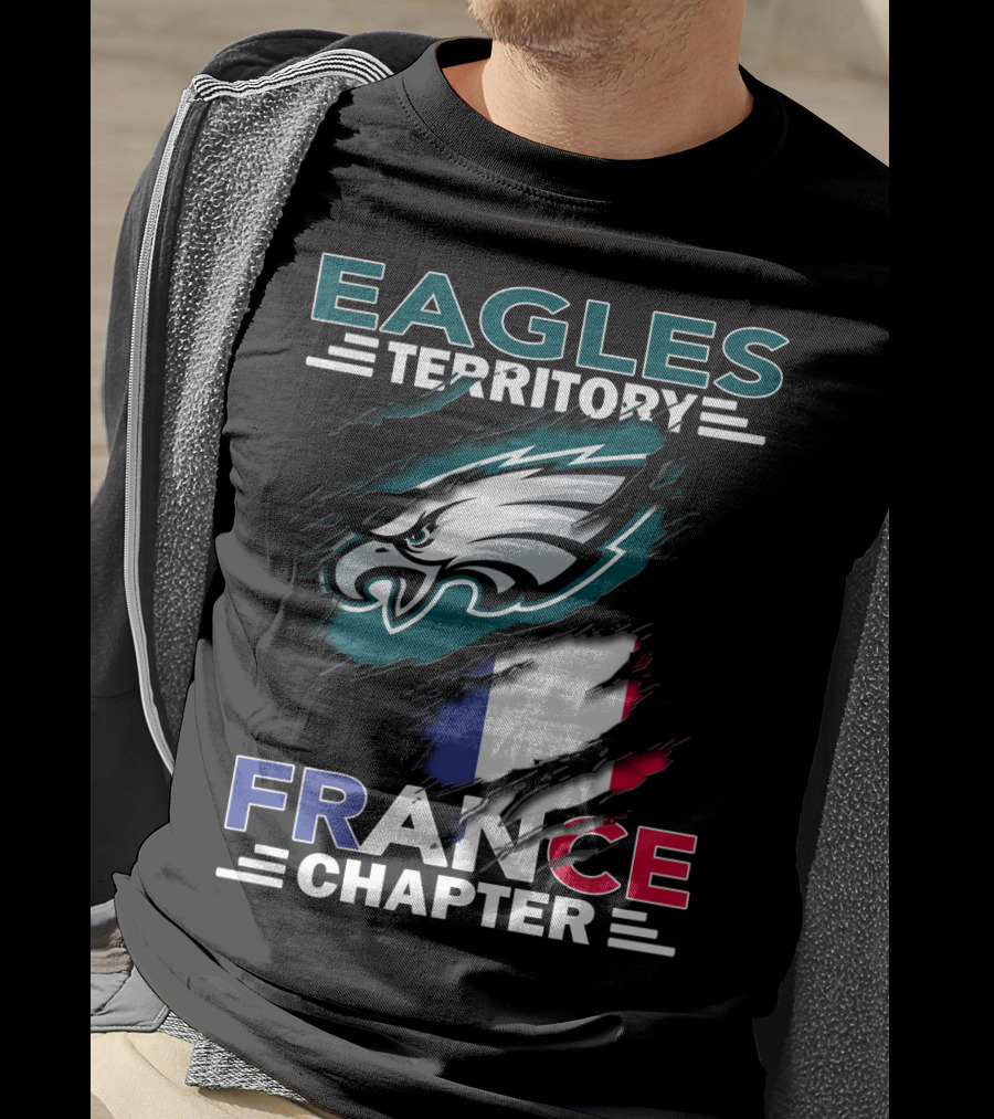 Eagles Territory France Chapter Flag And Eagle T-Shirt