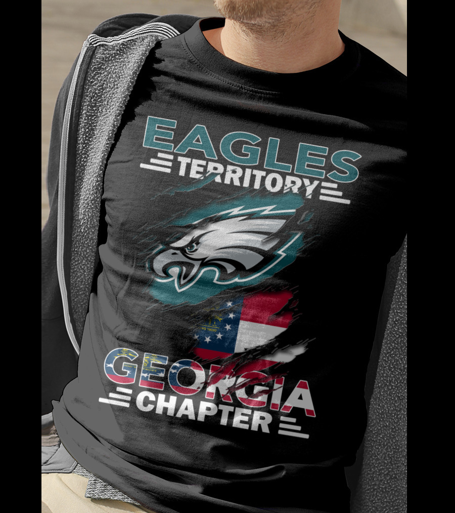 Eagles Territory Georgia Chapter Flag Featuring Team Logo T-Shirt