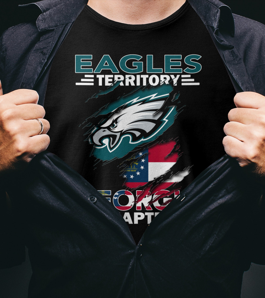 Eagles Territory Georgia Chapter Flag Featuring Team Logo T-Shirt