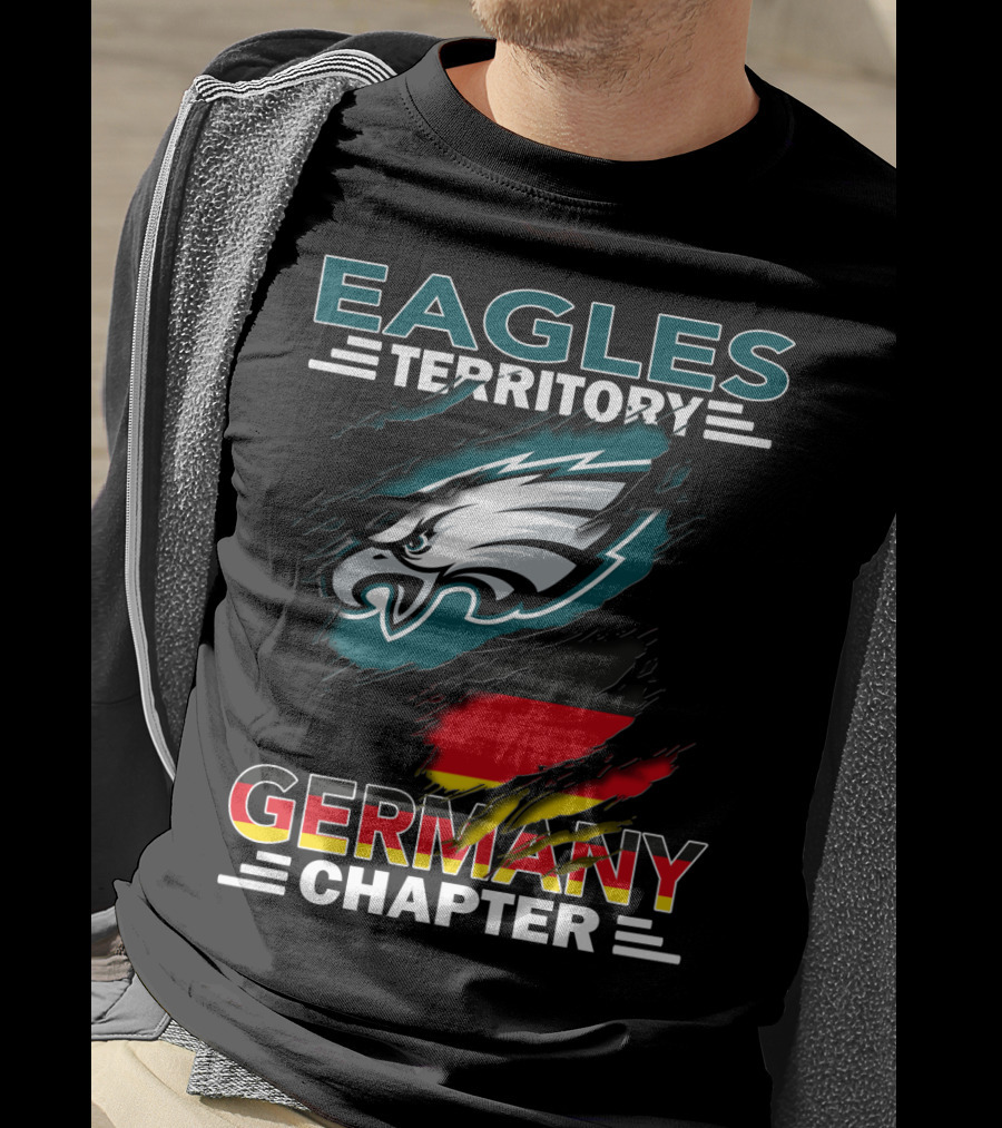 Eagles Territory Germany Chapter Philadelphia Logo Flag Colors T-Shirt