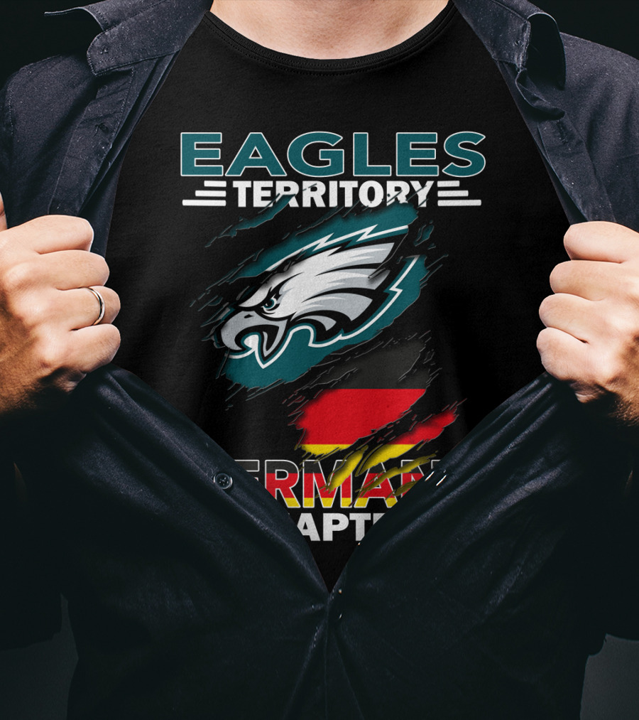 Eagles Territory Germany Chapter Philadelphia Logo Flag Colors T-Shirt