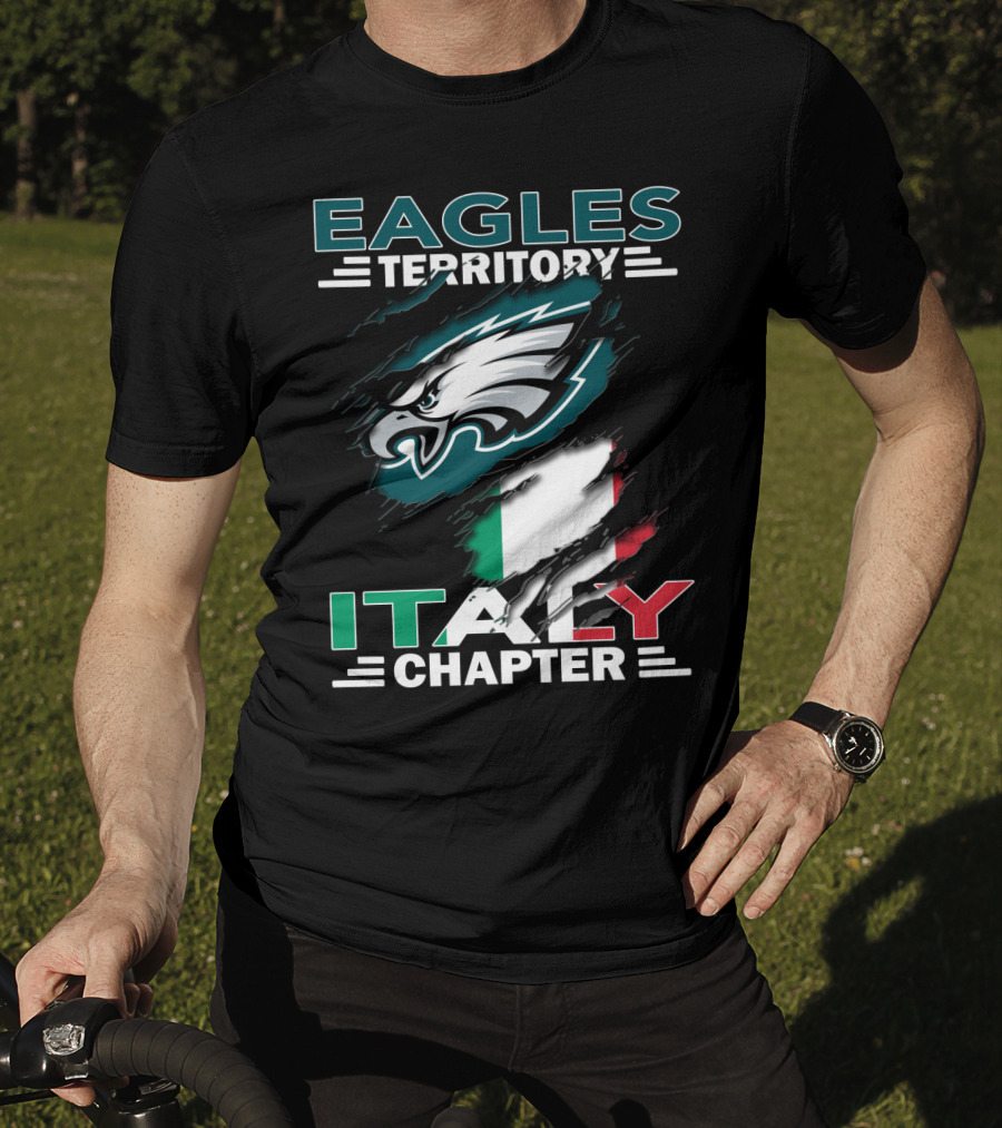 Eagles Territory Italy Chapter Philadelphia Flag T-Shirt