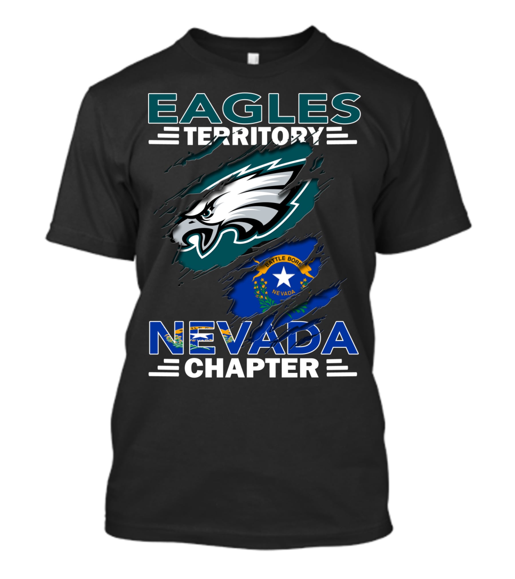 Eagles Territory Nevada Chapter Battle Born Nevada Flag T-Shirt