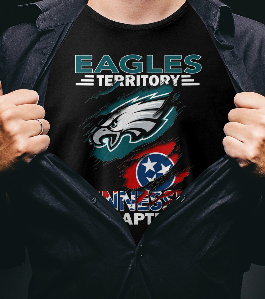 Eagles Territory Tennessee Chapter Philadelphia Eagles Tennessee Flag T-Shirt