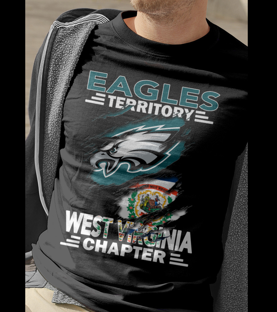 Eagles Territory West Virginia Chapter Football Flag T-Shirt