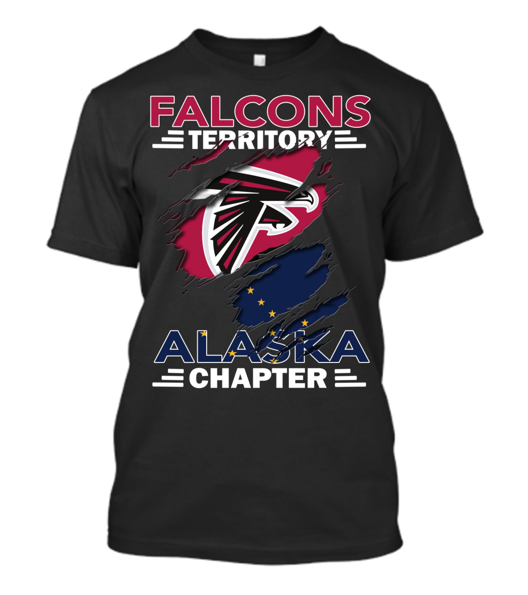 Falcons Territory Alaska Chapter Logo With State Flag Elements T-Shirt
