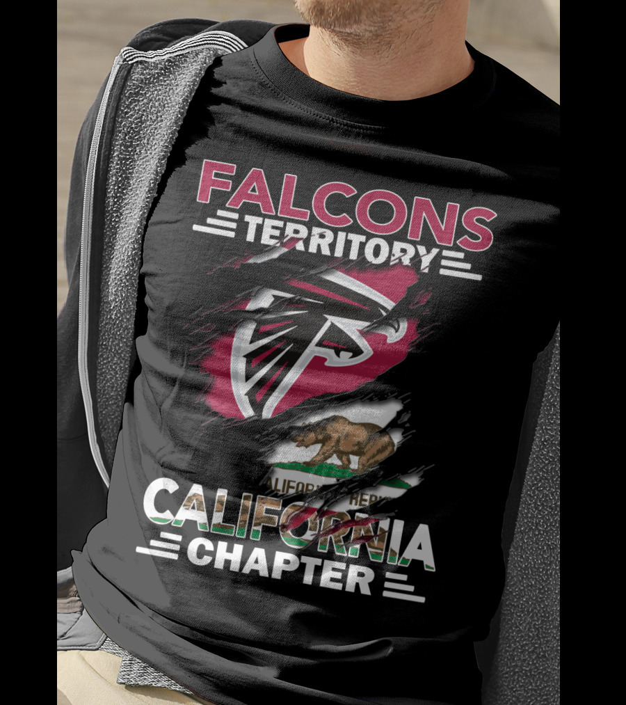 Falcons Territory California Chapter With Bear And Falcon T-Shirt
