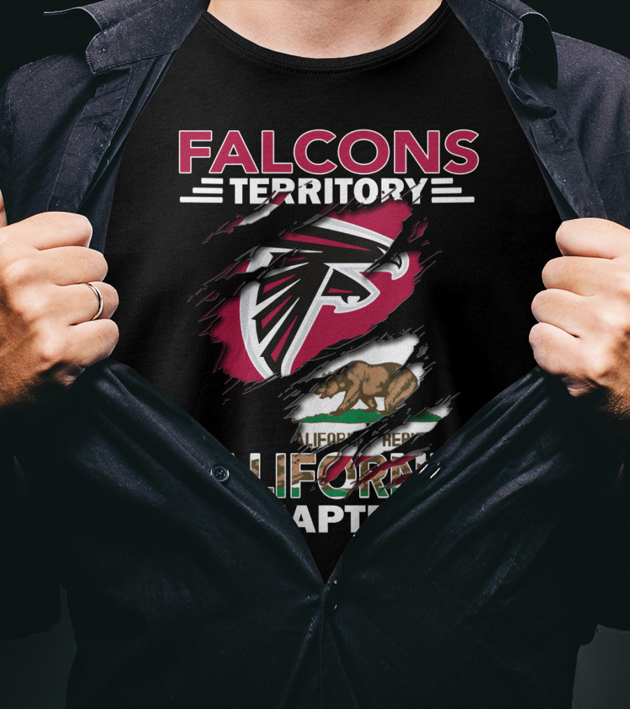Falcons Territory California Chapter With Bear And Falcon T-Shirt