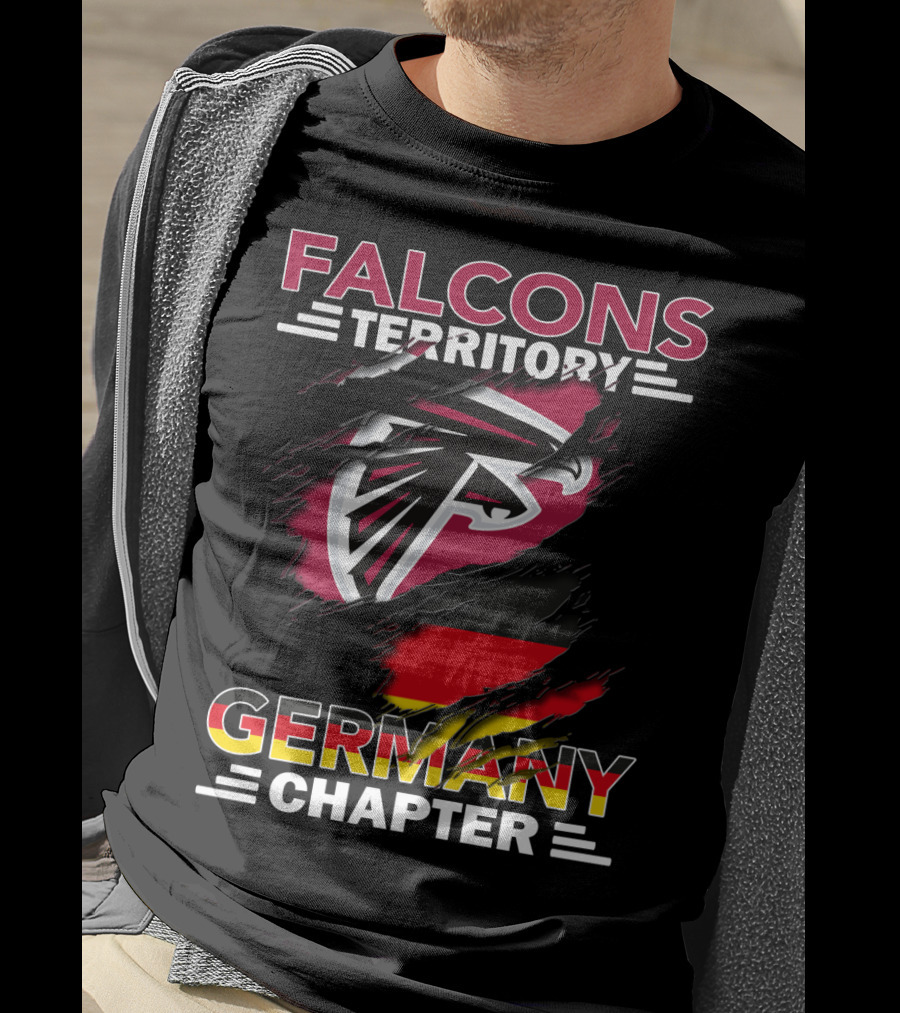 Falcons Territory Germany Chapter Logo With Flag Fusion T-Shirt