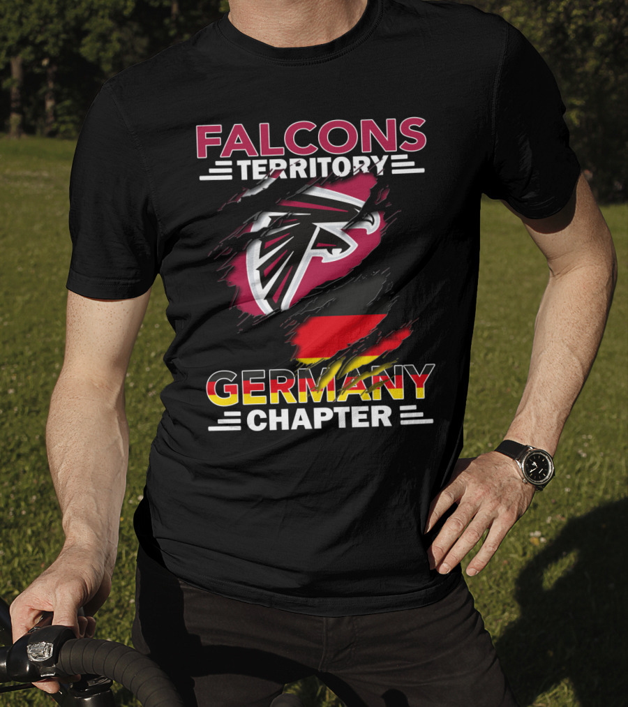 Falcons Territory Germany Chapter Logo With Flag Fusion T-Shirt