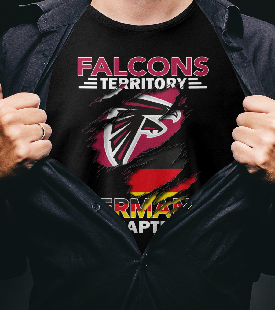 Falcons Territory Germany Chapter Logo With Flag Fusion T-Shirt