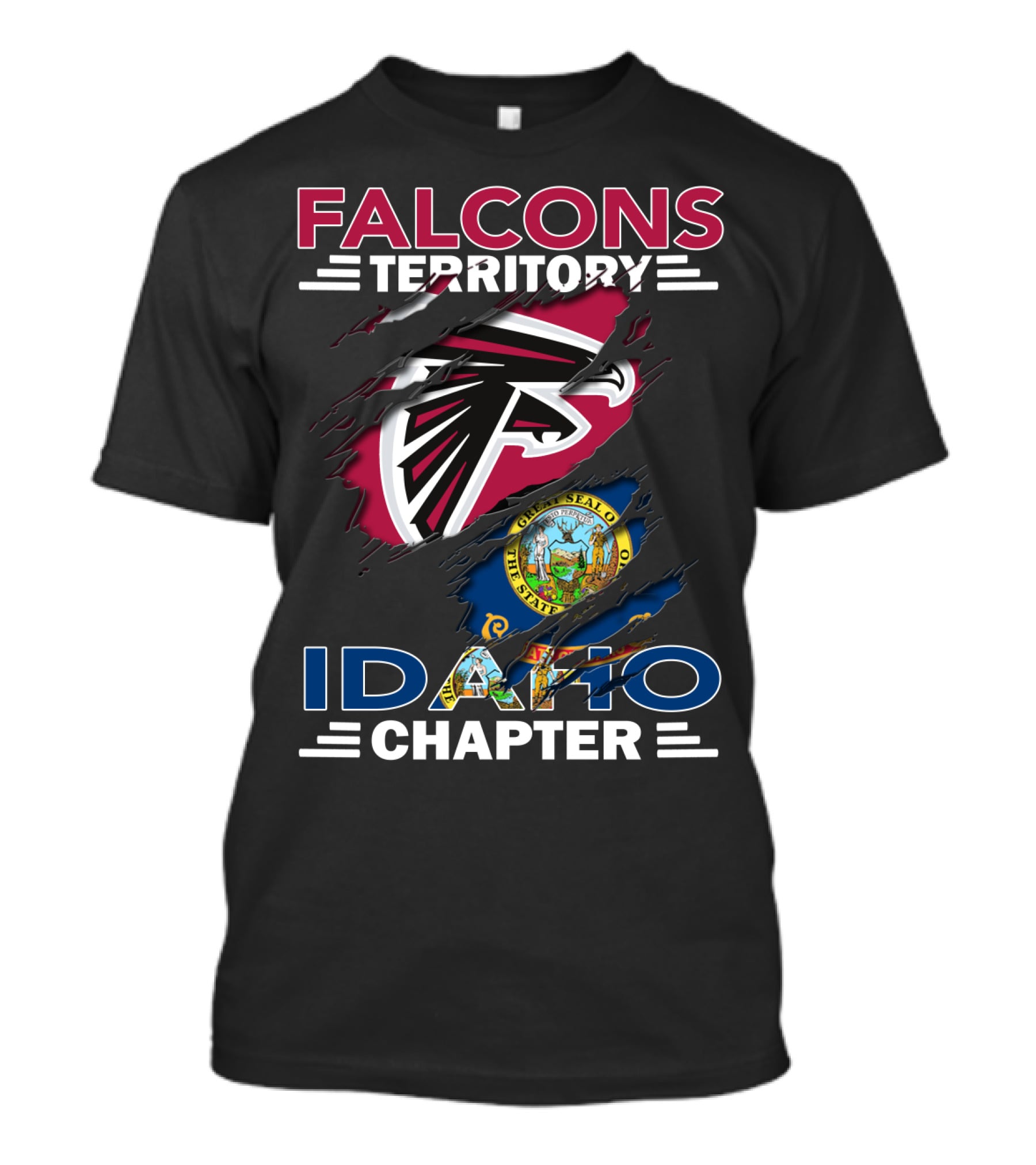 Falcons Territory Idaho Chapter State Pride And Fan Club T-Shirt