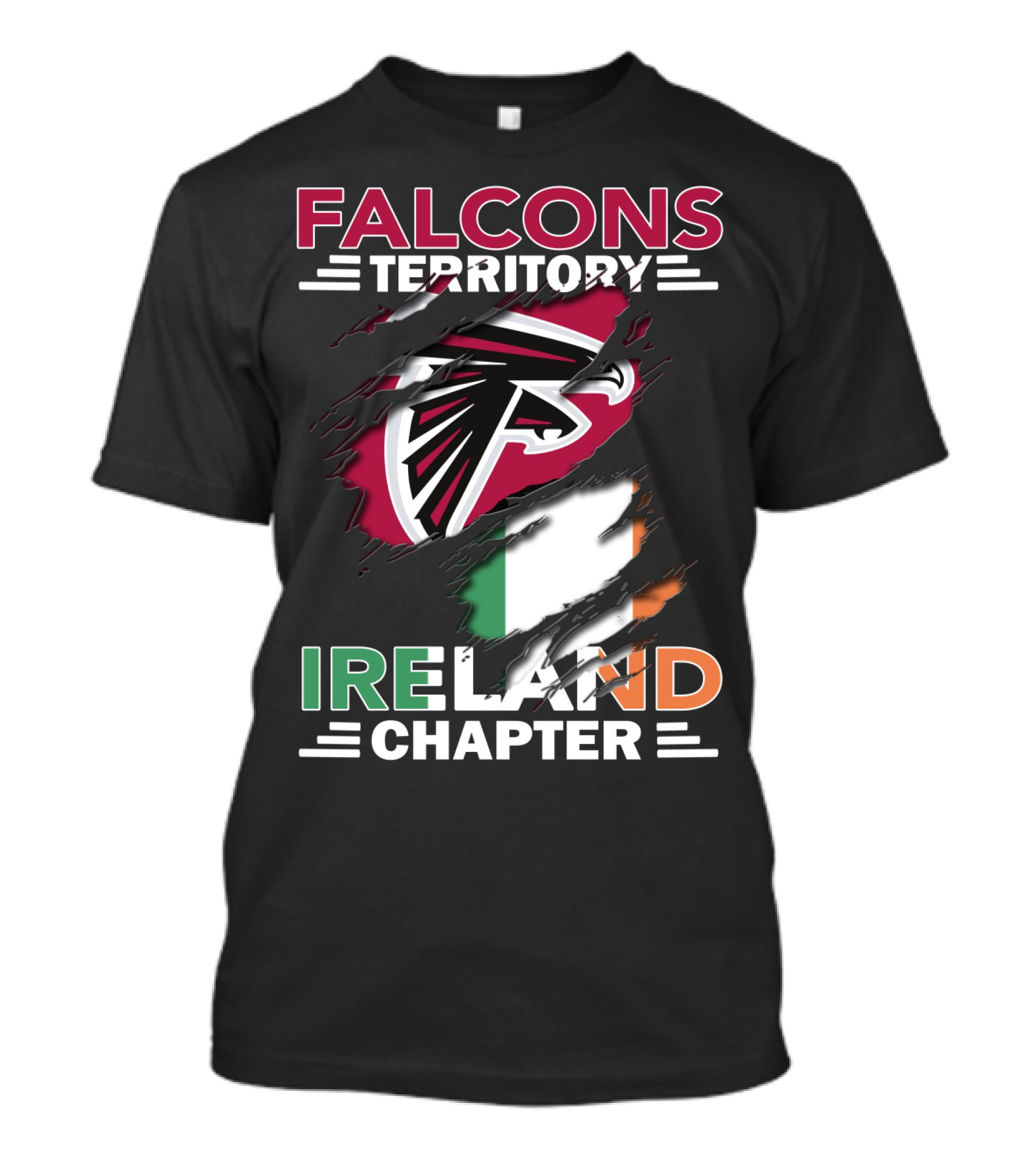 Falcons Territory Ireland Chapter Flag And Logo Emblem T-Shirt