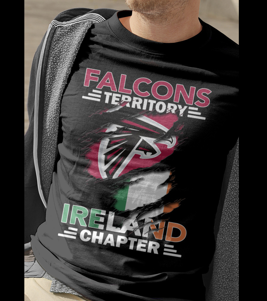 Falcons Territory Ireland Chapter Flag And Logo Emblem T-Shirt