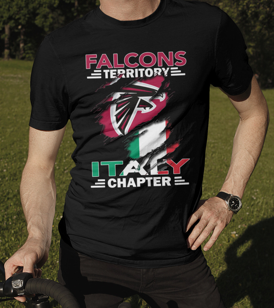 Falcons Territory Italy Chapter Atlanta Italy Flag T-Shirt