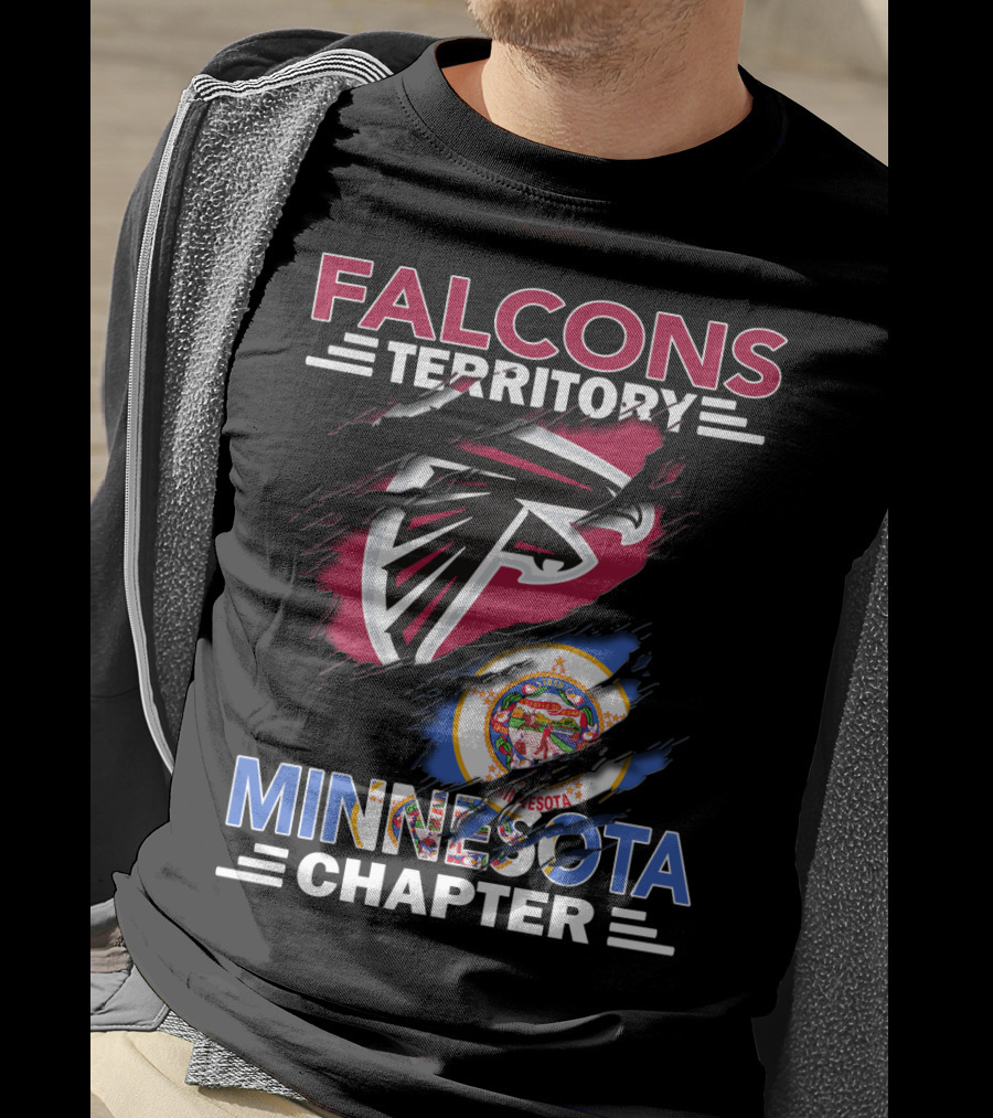 Falcons Territory Minnesota Chapter Sports Logo And State Emblem T-Shirt