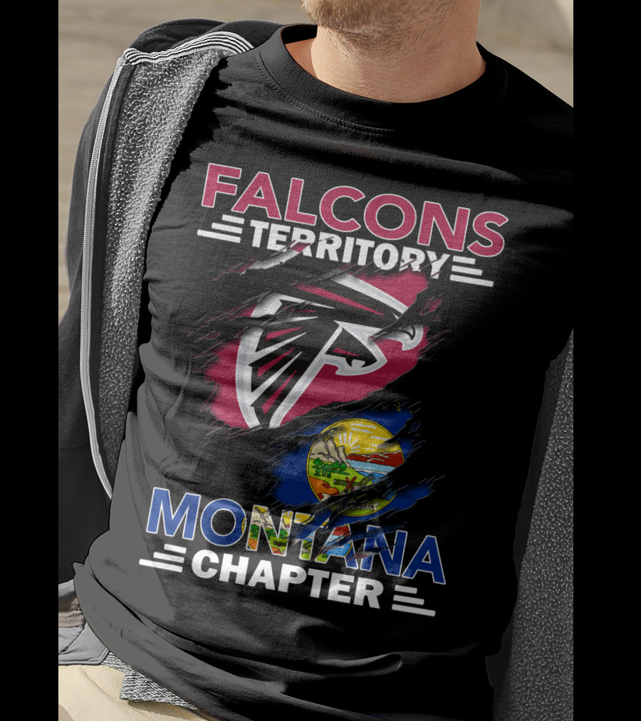 Falcons Territory Montana Chapter NFL Team Spirit Montana State Fan Club T-Shirt