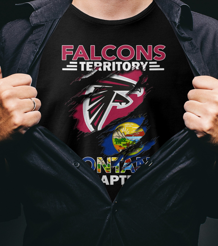 Falcons Territory Montana Chapter NFL Team Spirit Montana State Fan Club T-Shirt