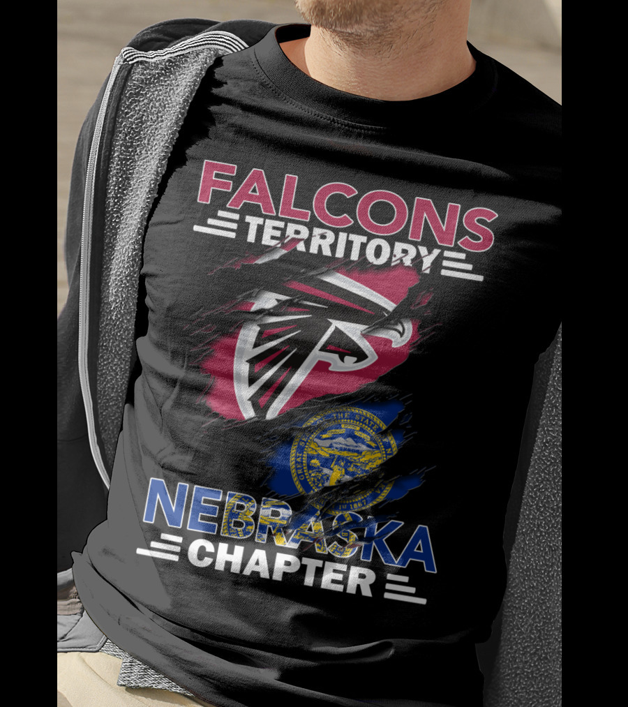 Falcons Territory Nebraska Chapter State Flag T-Shirt