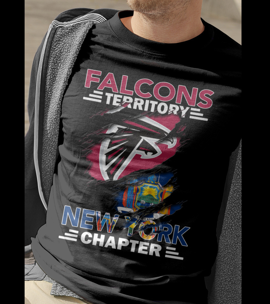 Falcons Territory New York Chapter Atlanta Football Fan Base Yankees T-Shirt
