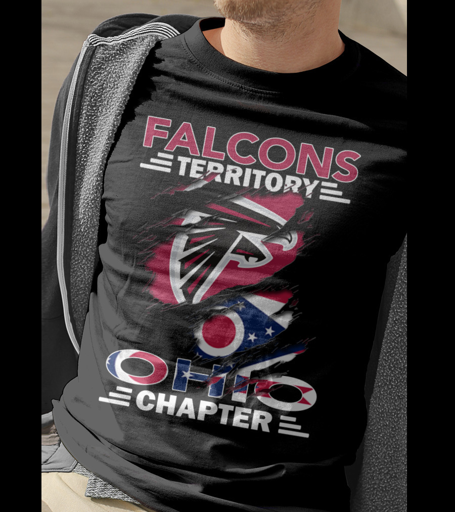 Falcons Territory Ohio Chapter Flag And Logo Integration T-Shirt