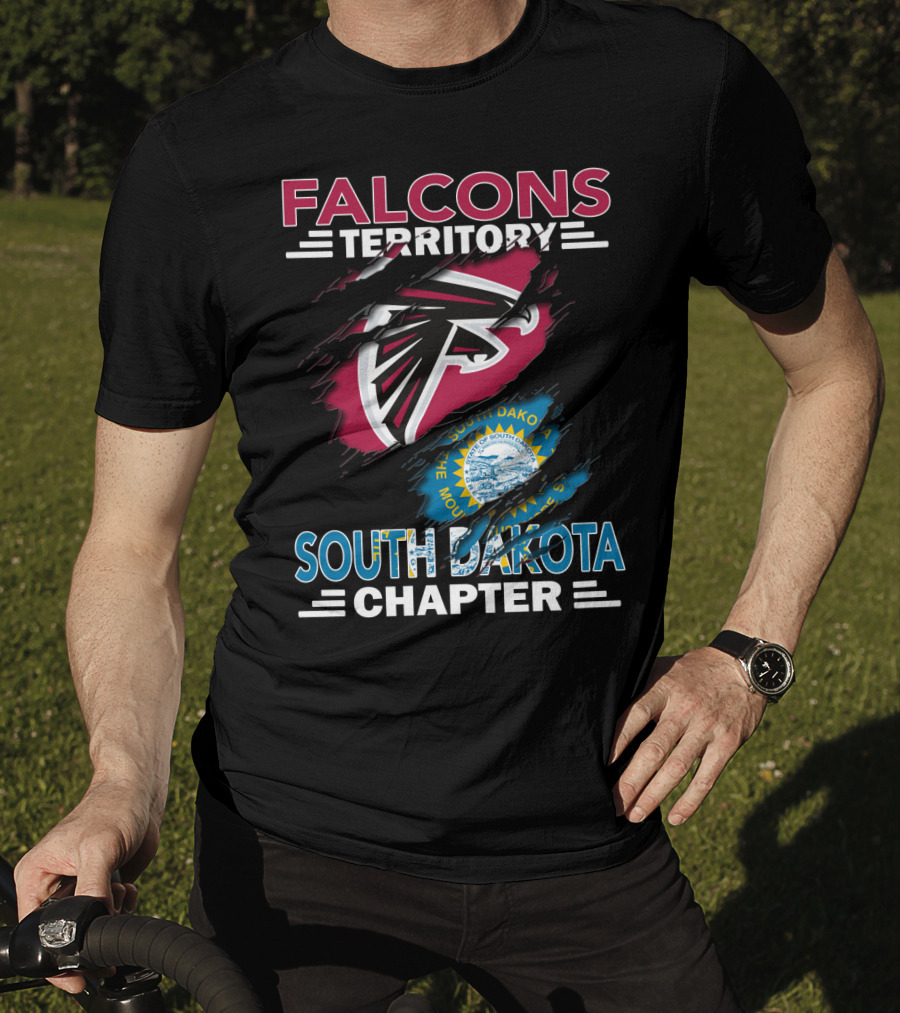 Falcons Territory South Dakota Chapter State Seal Football Fandom T-Shirt