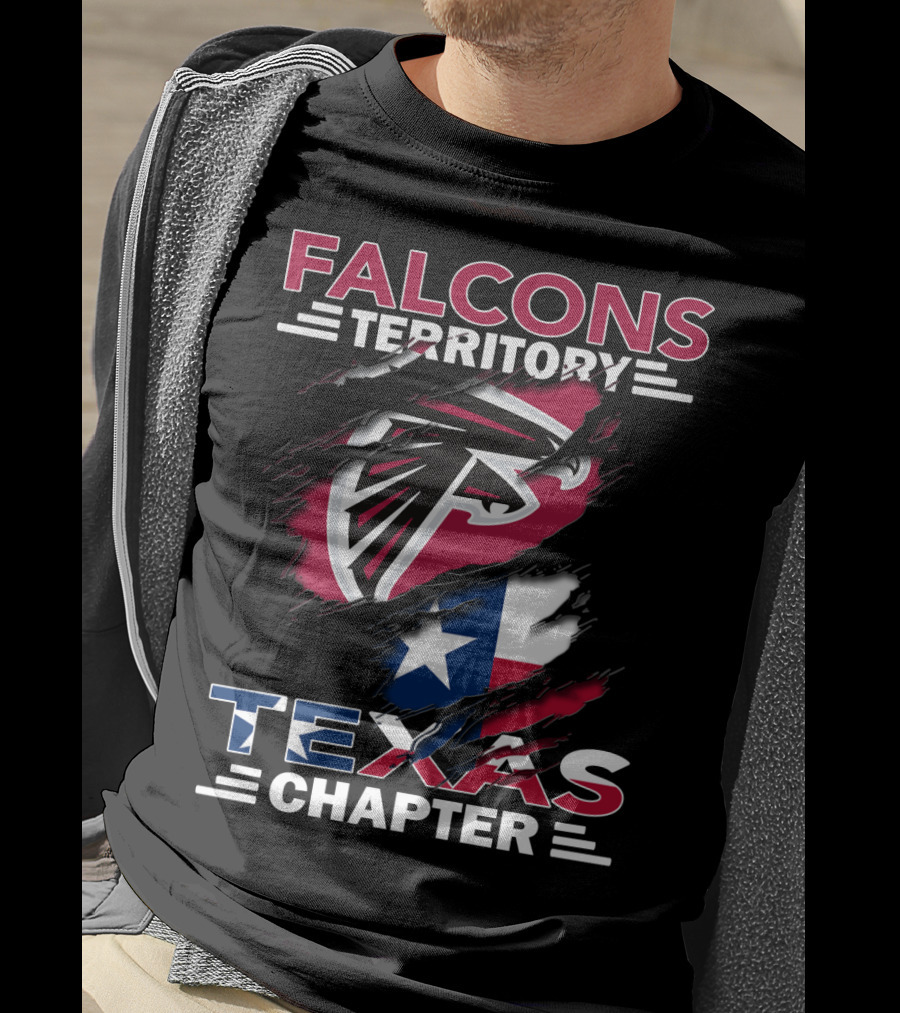 Falcons Territory Texas Chapter Logo With State Flag Elements For Fans T-Shirt