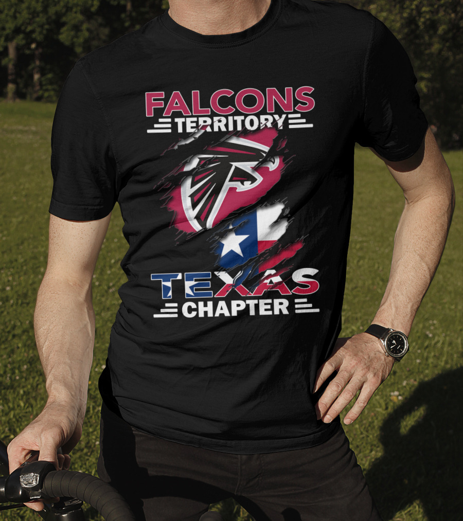 Falcons Territory Texas Chapter Logo With State Flag Elements For Fans T-Shirt
