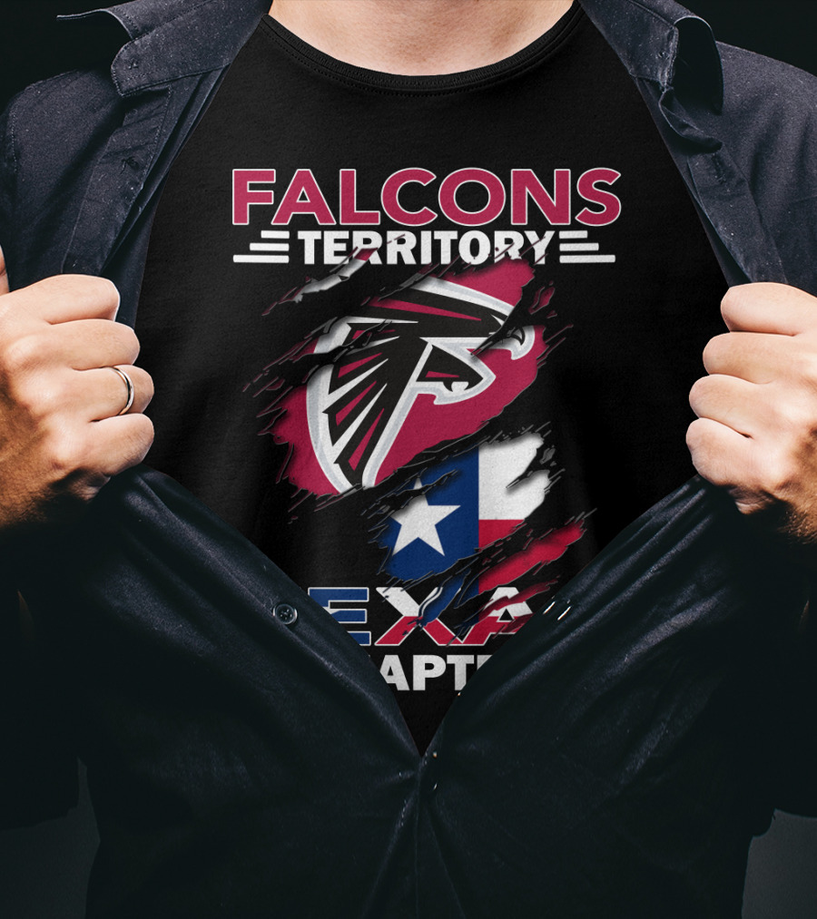 Falcons Territory Texas Chapter Logo With State Flag Elements For Fans T-Shirt