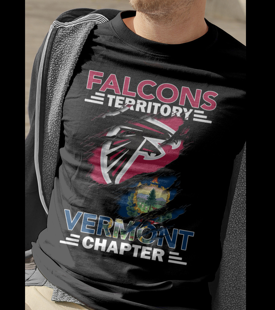 Falcons Territory Vermont Chapter Atlanta Flag T-Shirt