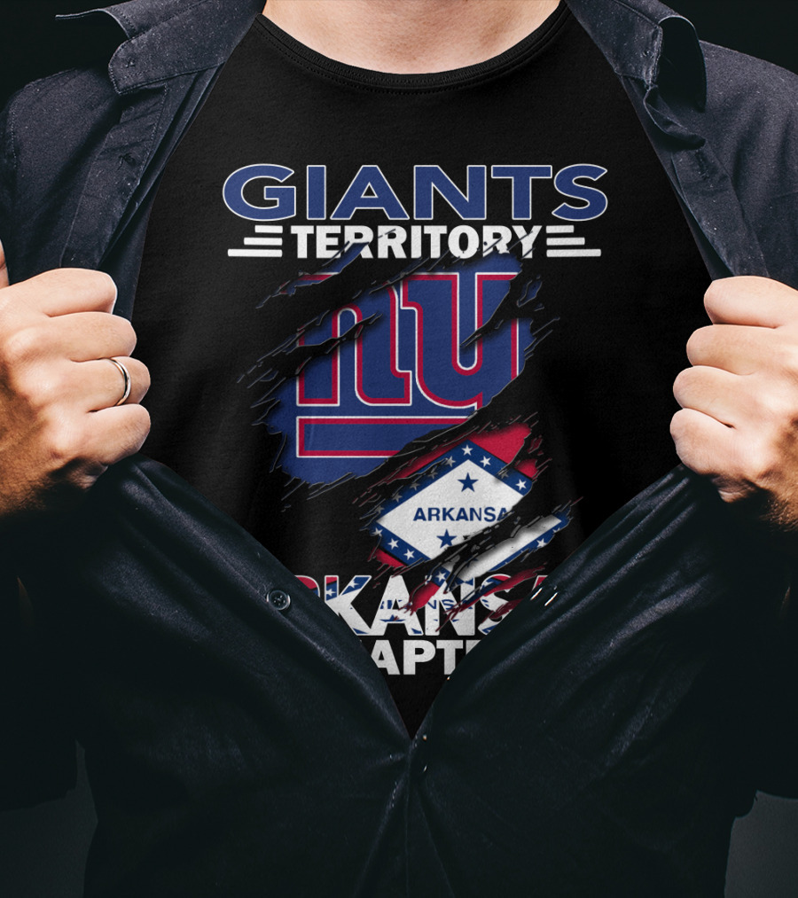 Giants Territory Arkansas Chapter NY Giants Logo Flag T-Shirt