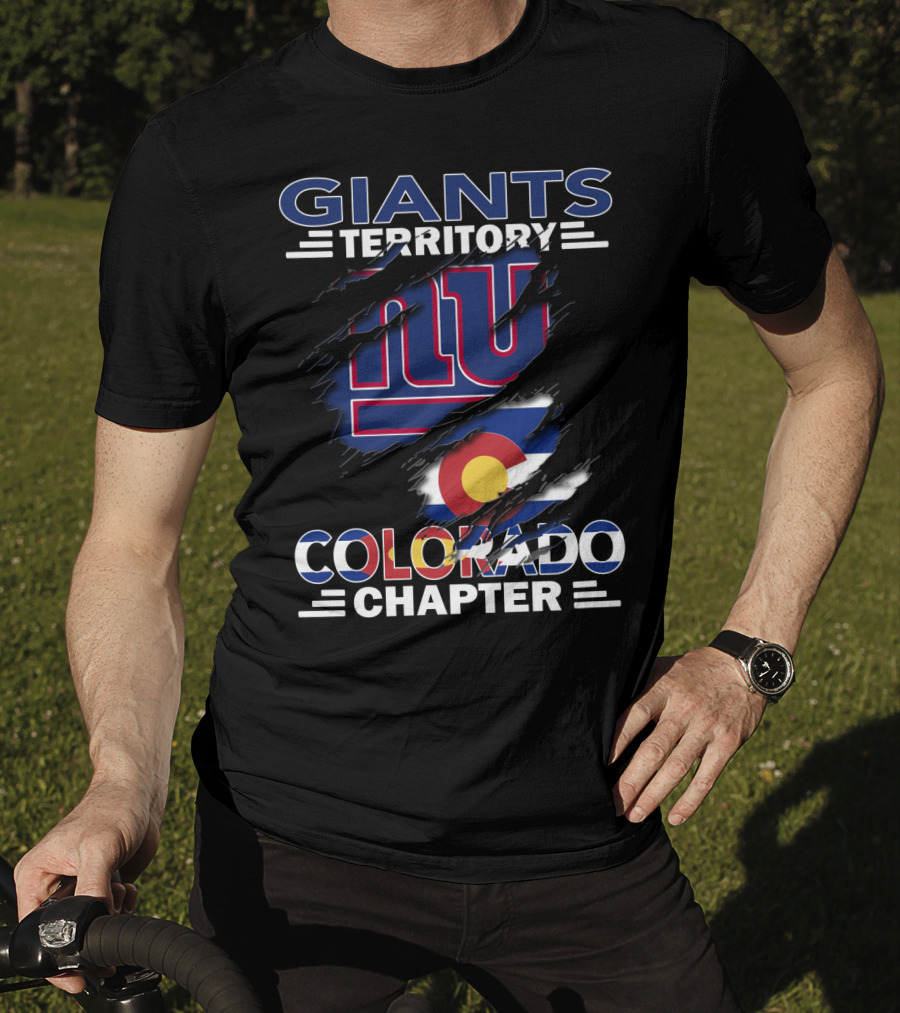 Giants Territory NY Logo Colorado Flag Chapter T-Shirt