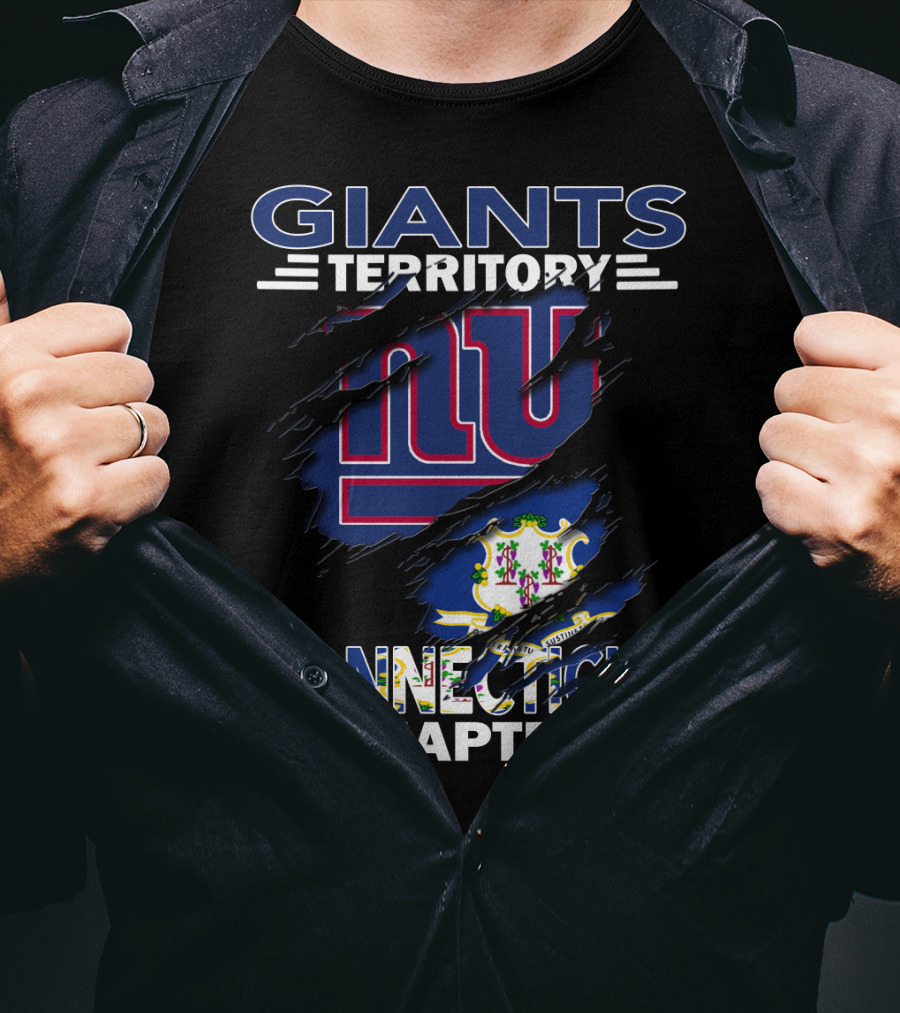 Giants Territory Connecticut Chapter NY Giants Connecticut Flag T-Shirt