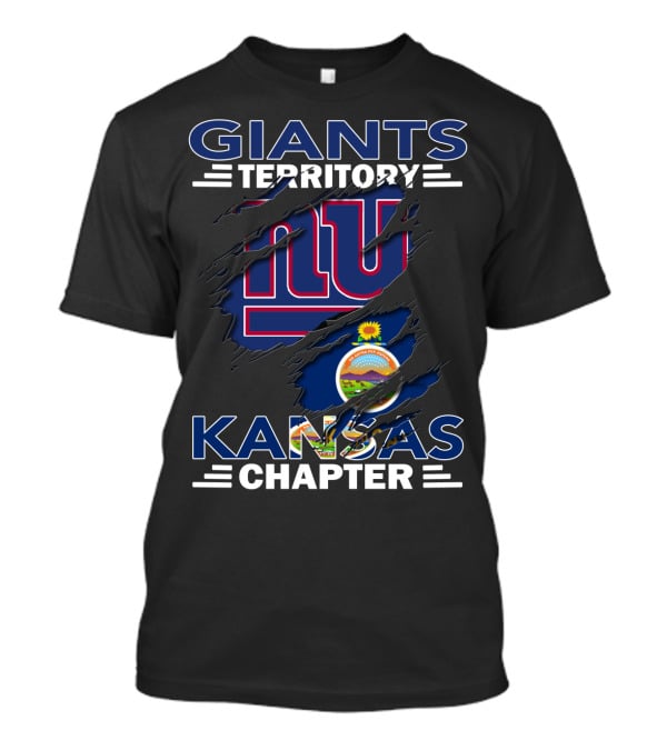 Giants Territory Kansas Chapter New York Giants Logo Kansas Flag T-Shirt