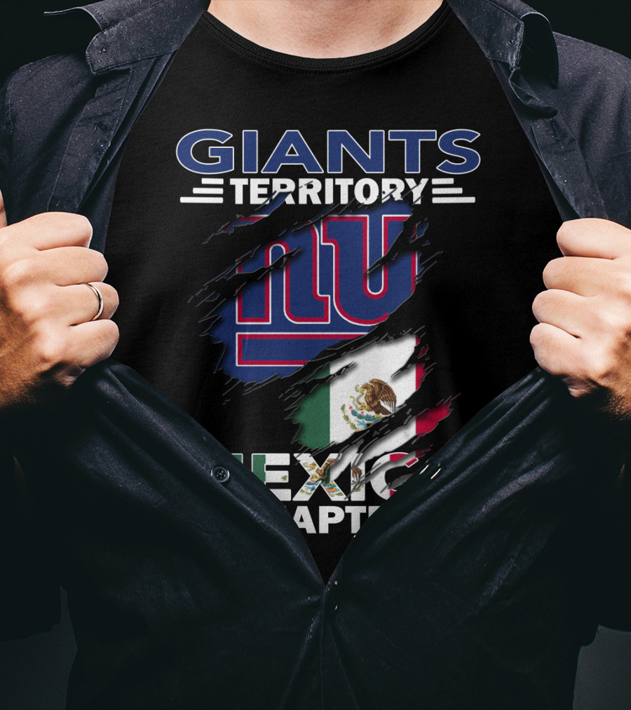 Giants Territory NY Logo Mexico Chapter Flag T-Shirt
