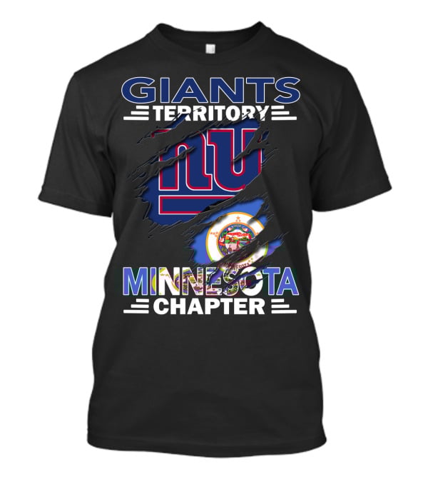 Giants Territory Minnesota Chapter New York Football Crest And State Seal T-Shirt