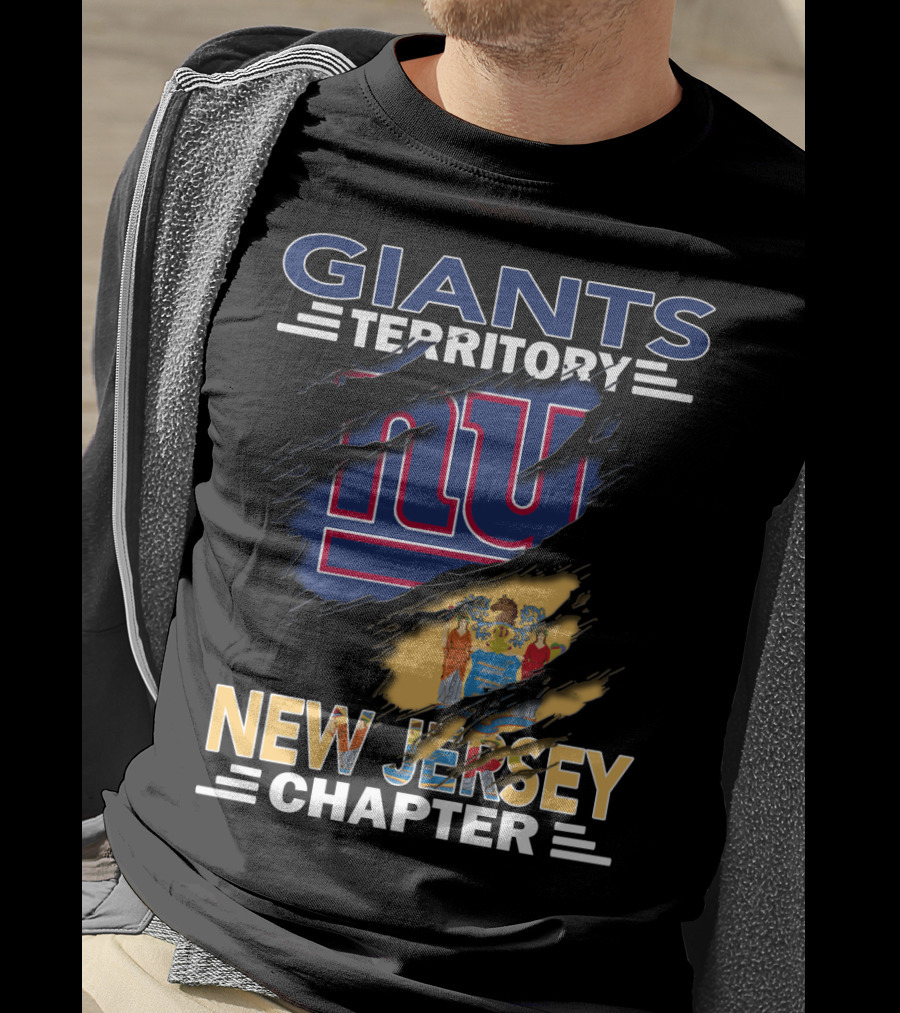 Giants Territory New Jersey Chapter NY Logo With State Flag T-Shirt