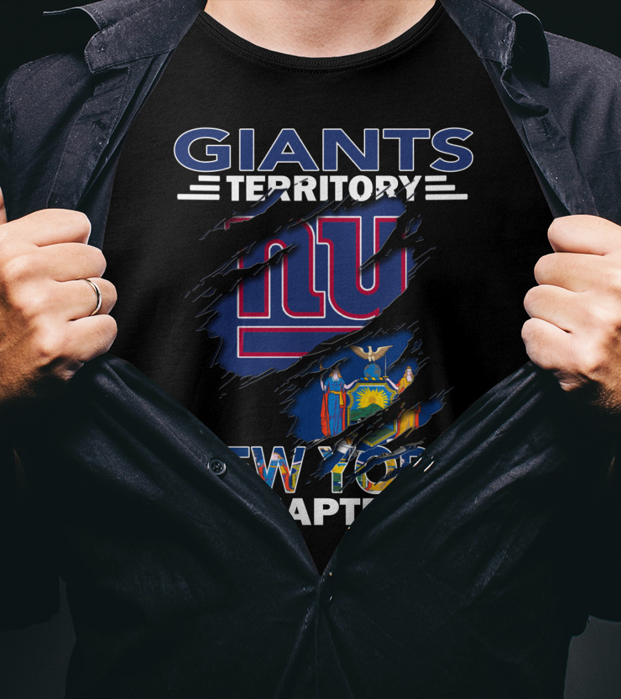 Giants Territory New York Chapter NY Logo Flag T-Shirt