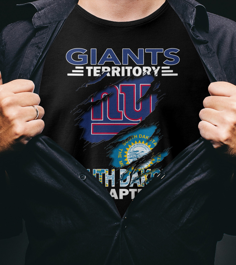 Giants Territory South Dakota Chapter New York Logo Flag Elements T-Shirt