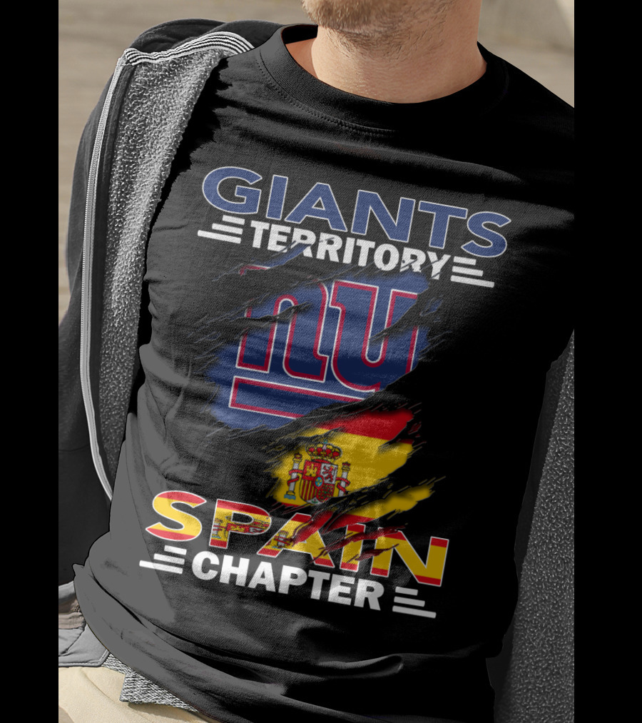 Giants Territory Spain Chapter NY Logo Flag T-Shirt
