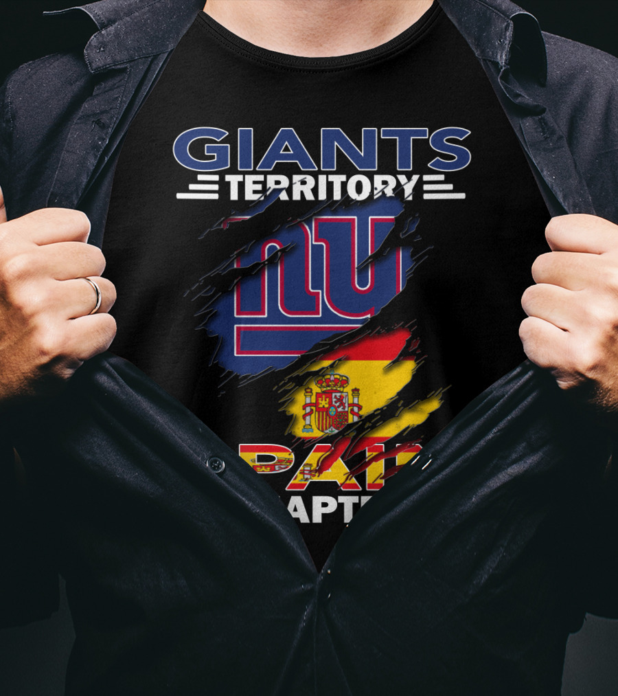 Giants Territory Spain Chapter NY Logo Flag T-Shirt